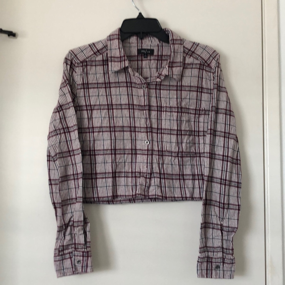Cropped Long Sleeve Flannel